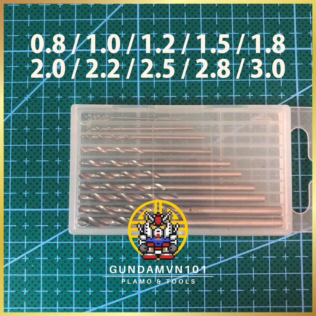 BỘ CÁN THAY NHANH KHOAN TAY MINI KÈM 10 MŨI KHOAN - Dụng cụ mô hình quân sự nhựa thủ công resin doll gundam gunpla - Ảnh 3